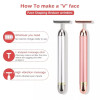 T-shaped vibrating facial massager